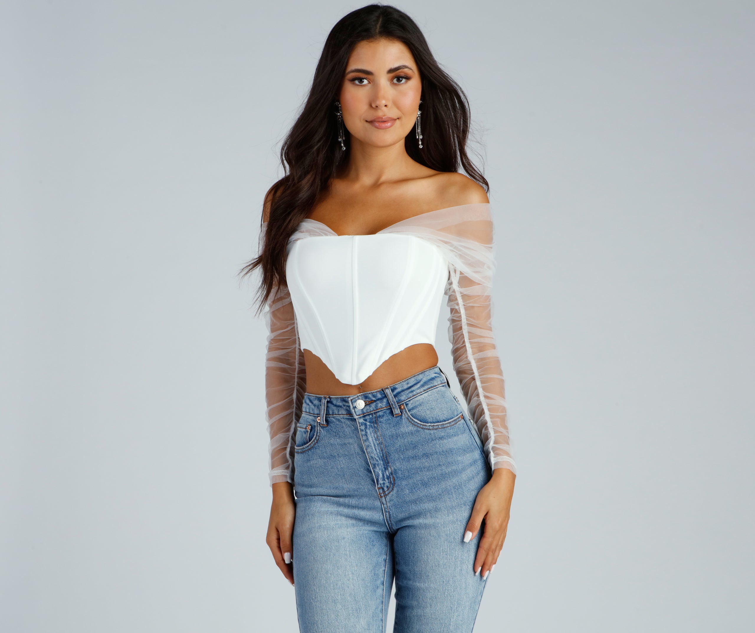Chic Style Moment Cropped Corset Top - Image 9