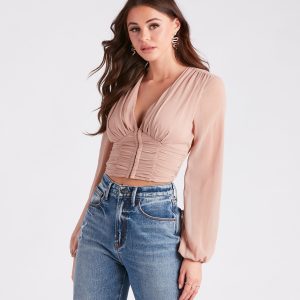 Casual And Chic Allure Cropped Blouse