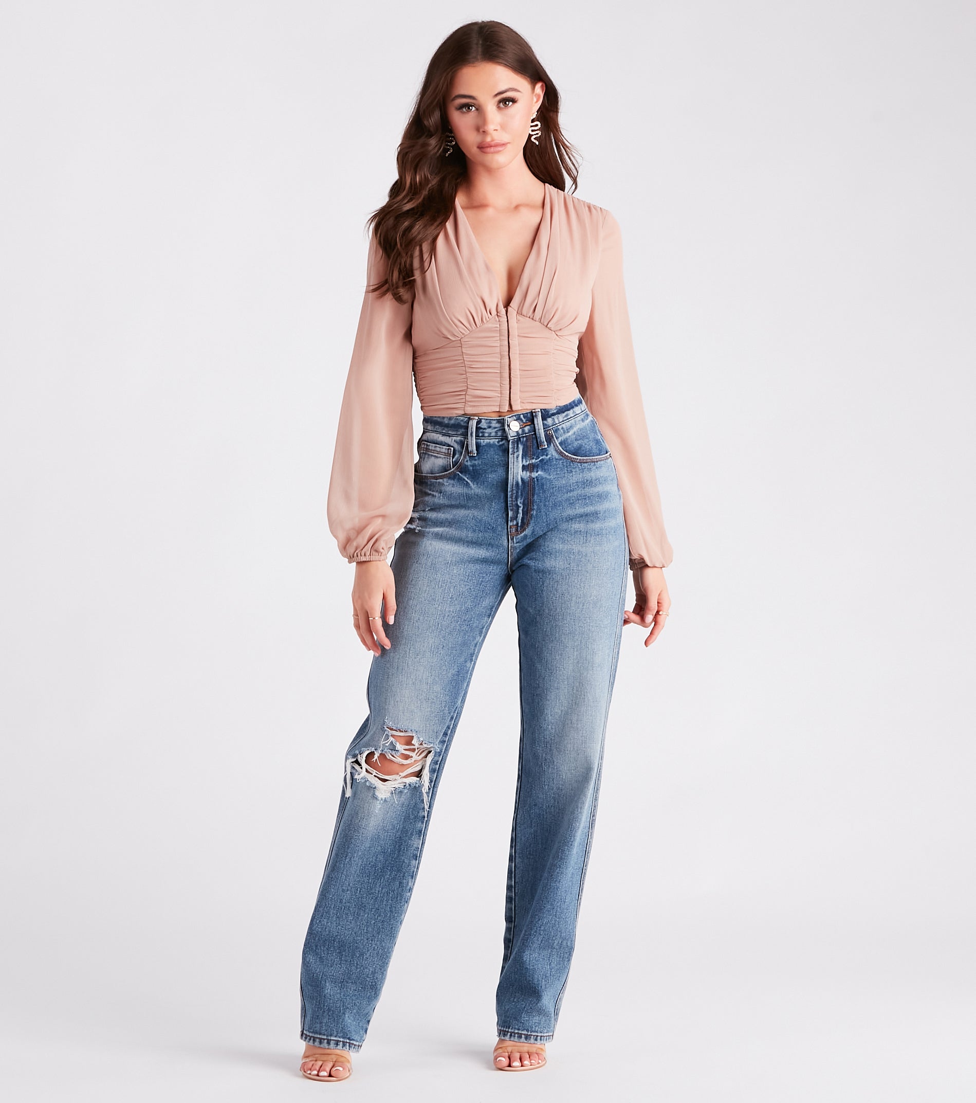 Casual And Chic Allure Cropped Blouse - Image 3