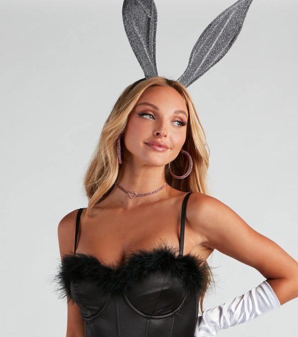 Chic Icon Feather Trim Corset Bodysuit - Image 4