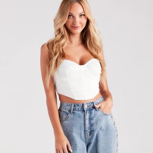 Always Party-Ready Rhinestone And Tulle Bustier