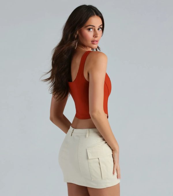 Hook and Eye Corset Crop Top - Image 62