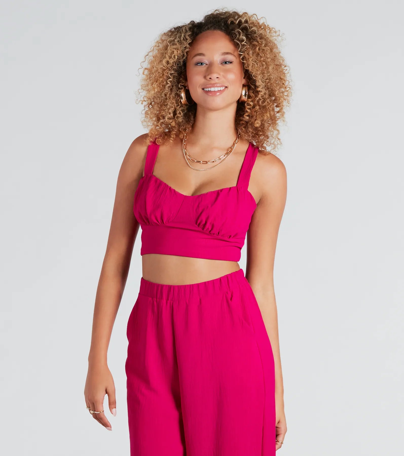 Sunny Vibes Bow Back Woven Crop Top - Image 5