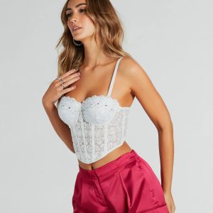 Gorgeous Lace Beaded Bustier