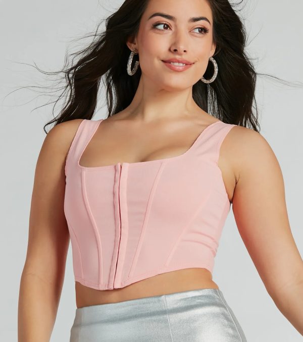 Hook and Eye Corset Crop Top - Image 5