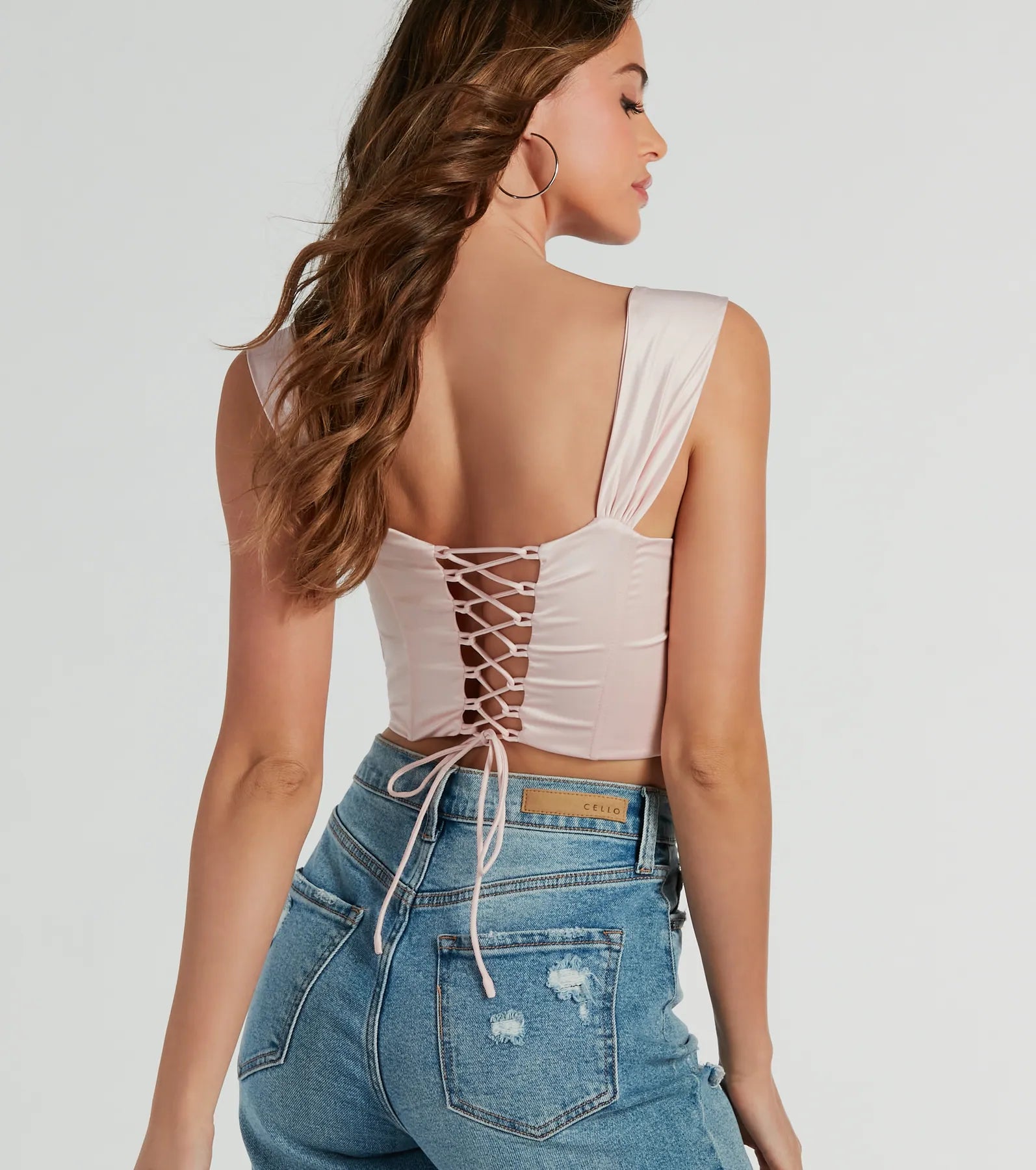 Renaissance Spell Lace-Up Satin Corset - Image 23