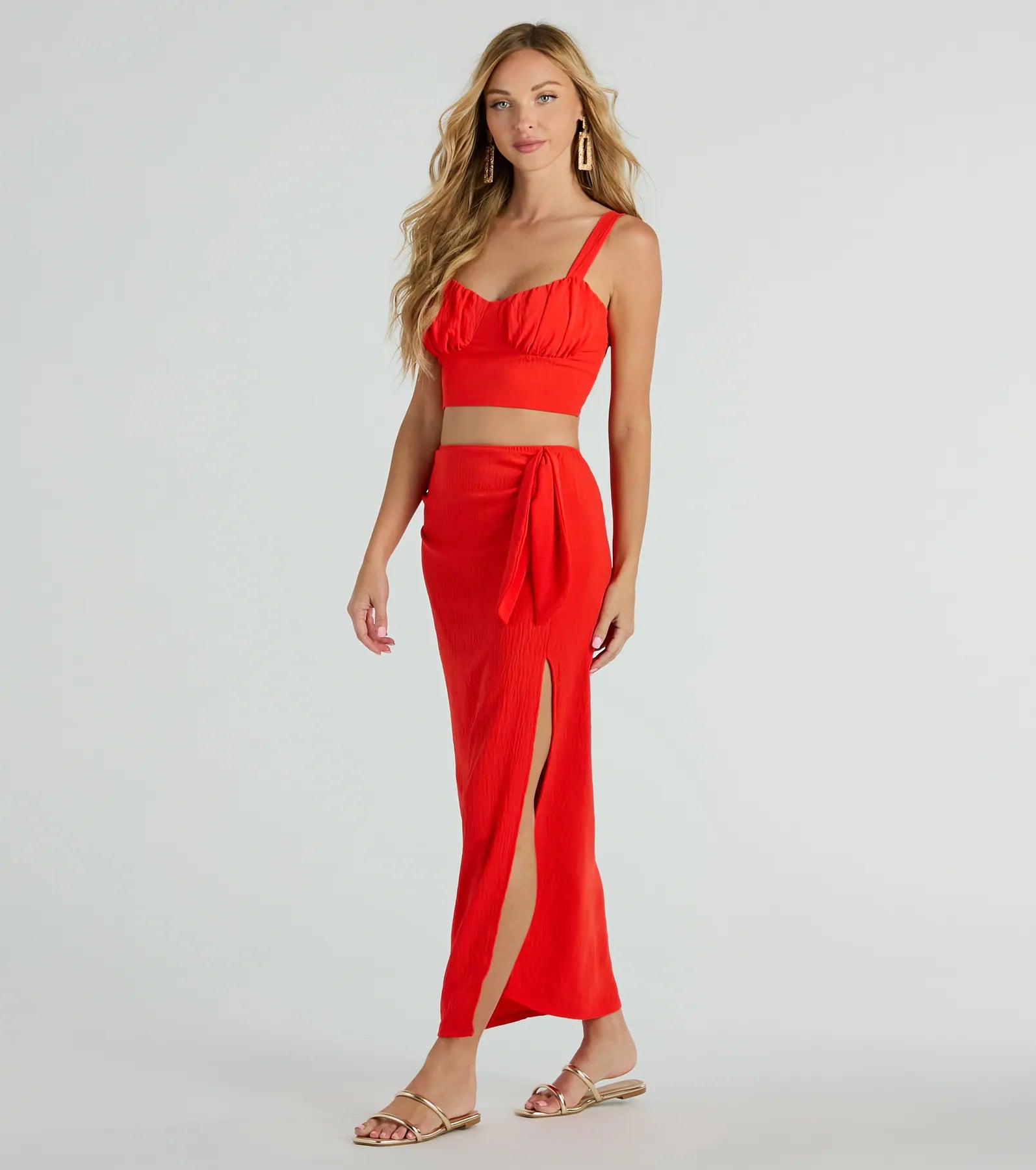 Sunny Vibes Bow Back Woven Crop Top - Image 3