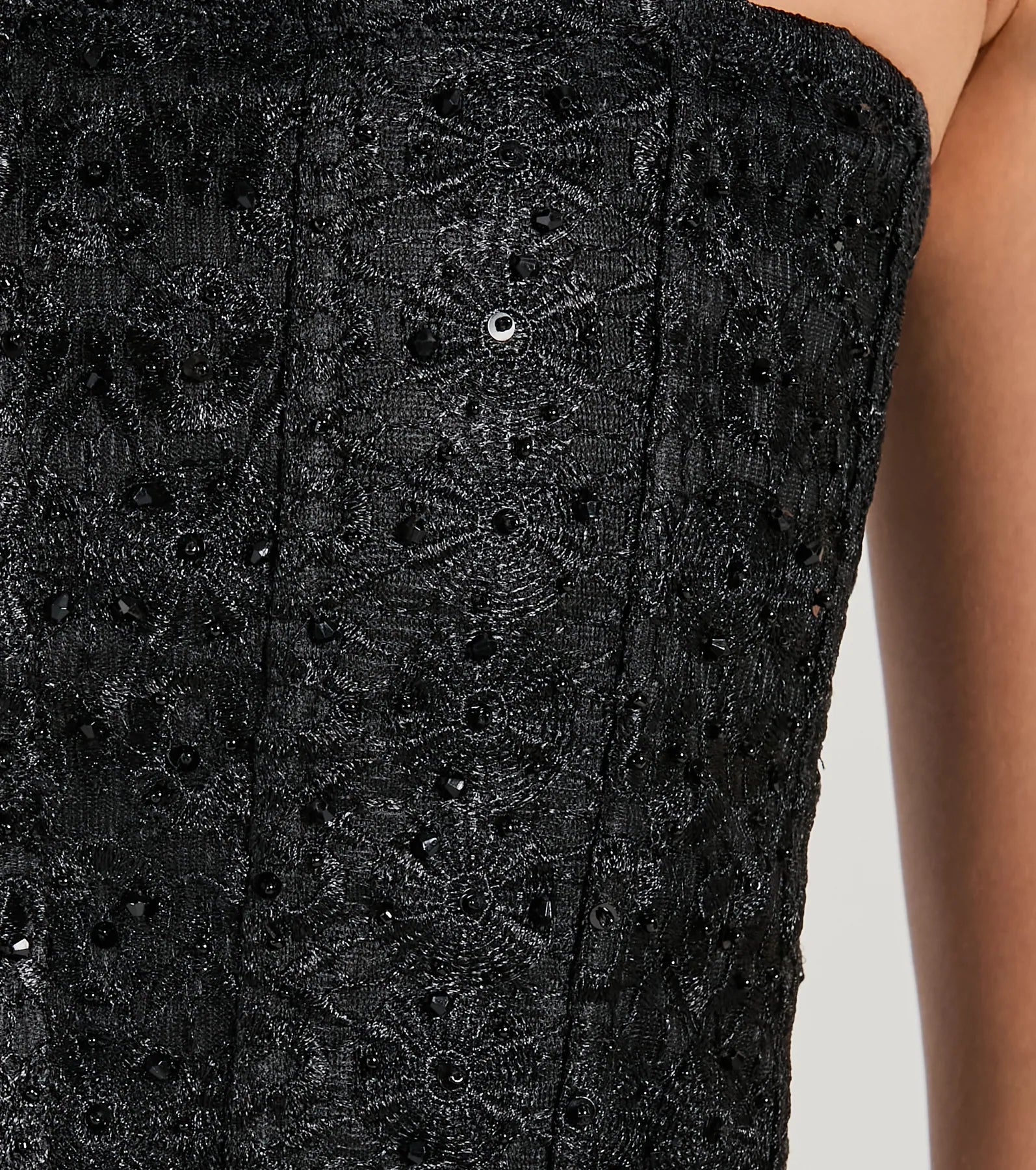 Show Stopper Strapless Lace Beaded Corset Top - Image 7