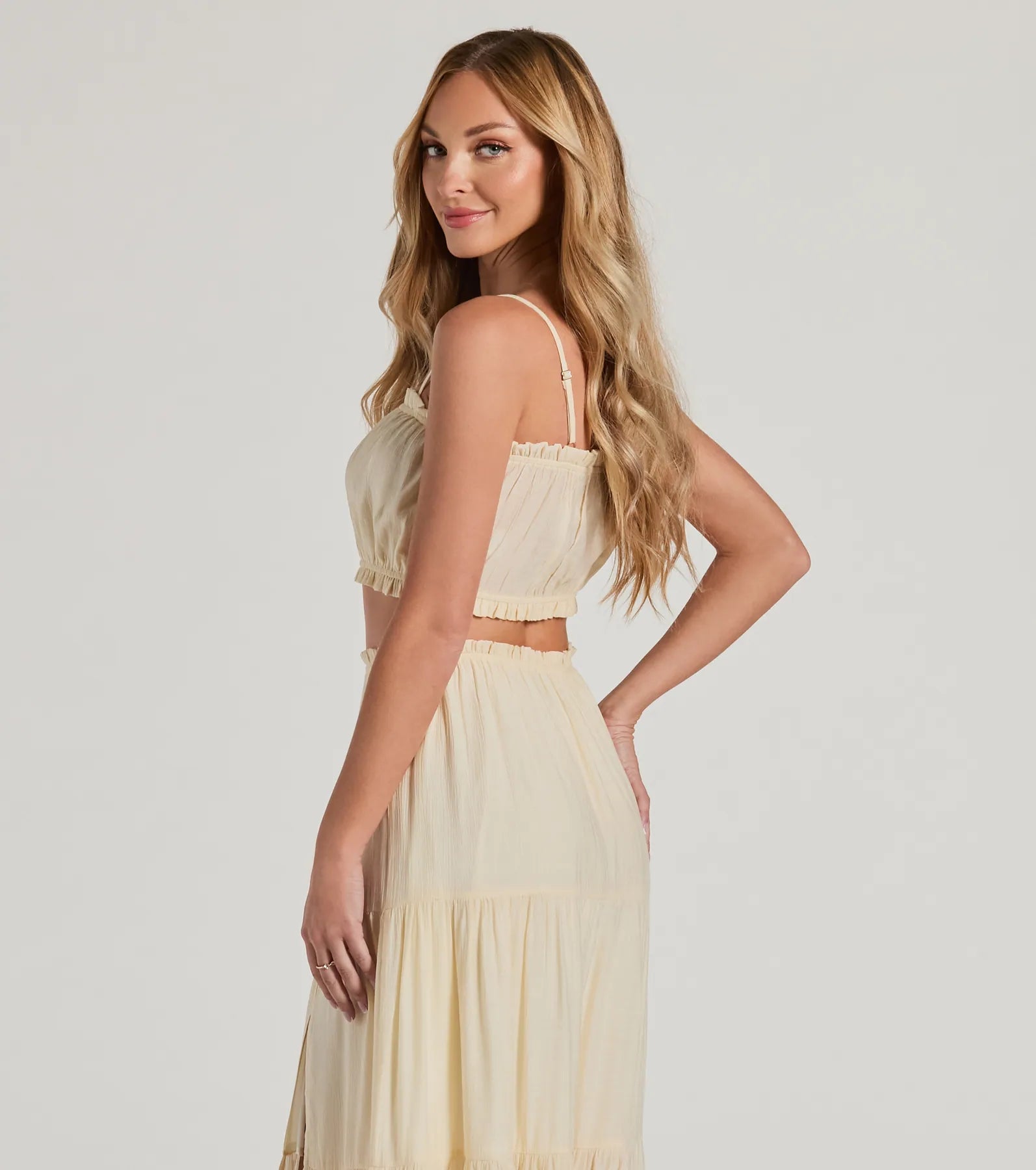 Romance For Two Sleeveless Crop Top - Image 2