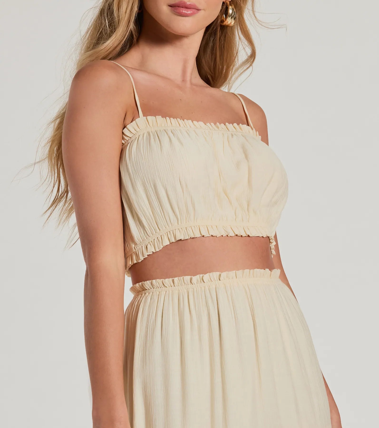 Romance For Two Sleeveless Crop Top - Image 3