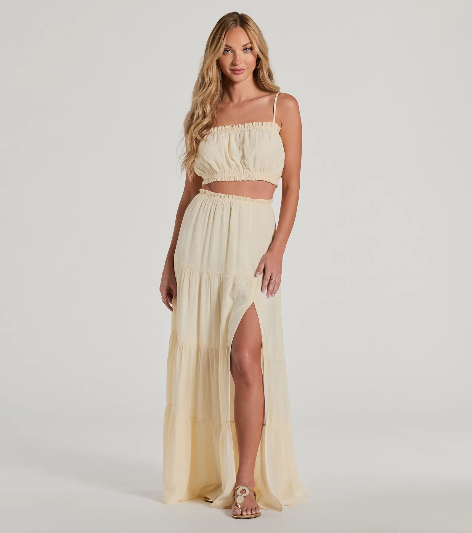 Romance For Two Sleeveless Crop Top - Image 4