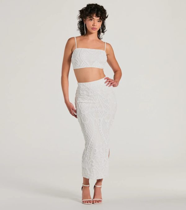 Let It Shine Sequin Sleeveless Crop Top - Image 3