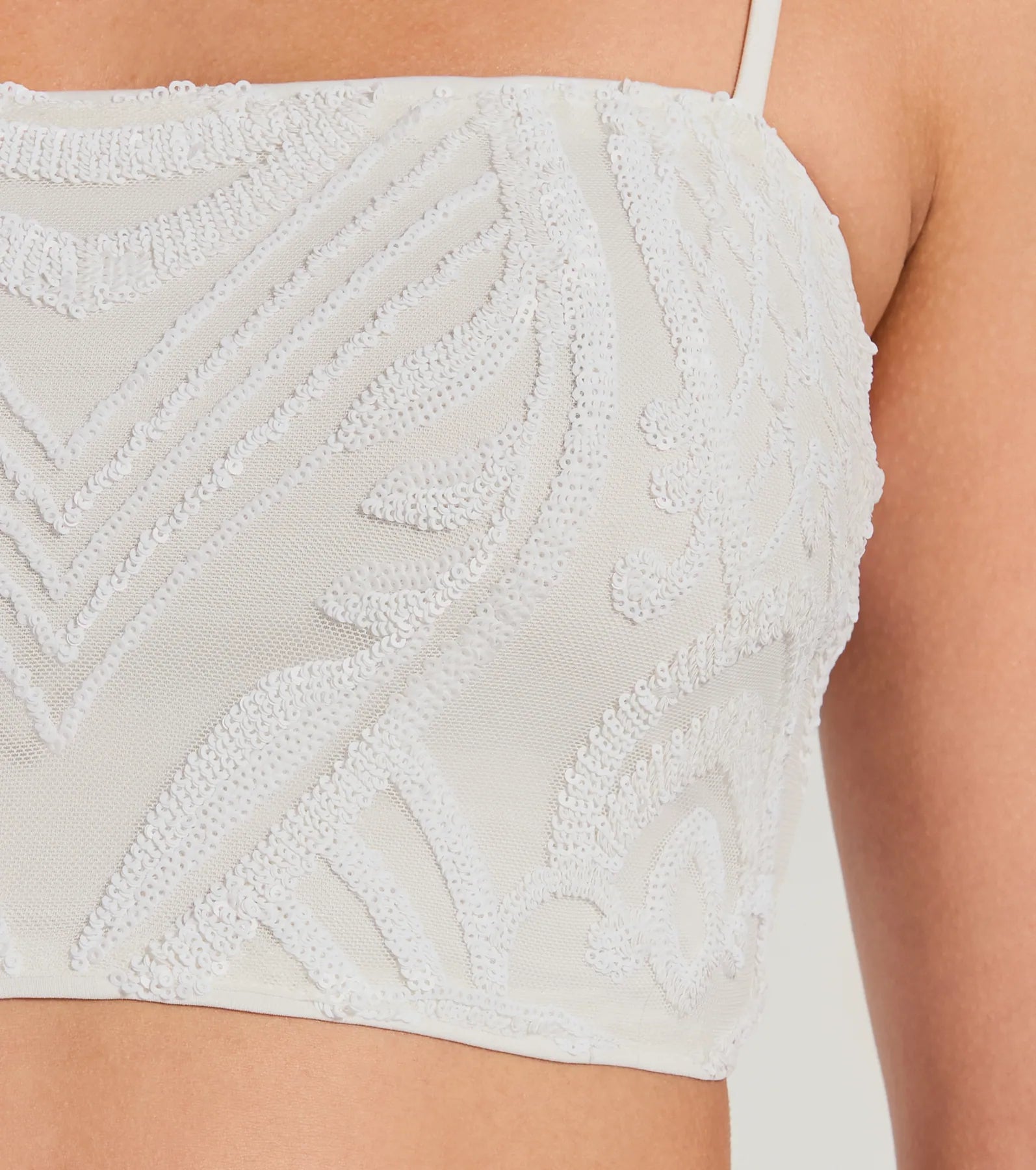 Let It Shine Sequin Sleeveless Crop Top - Image 4