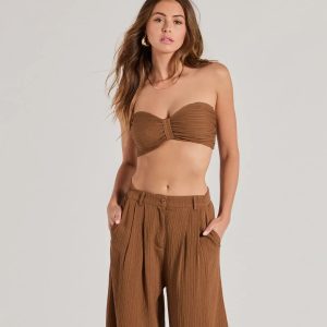 Endless Vacay Strapless Tube Crop Top