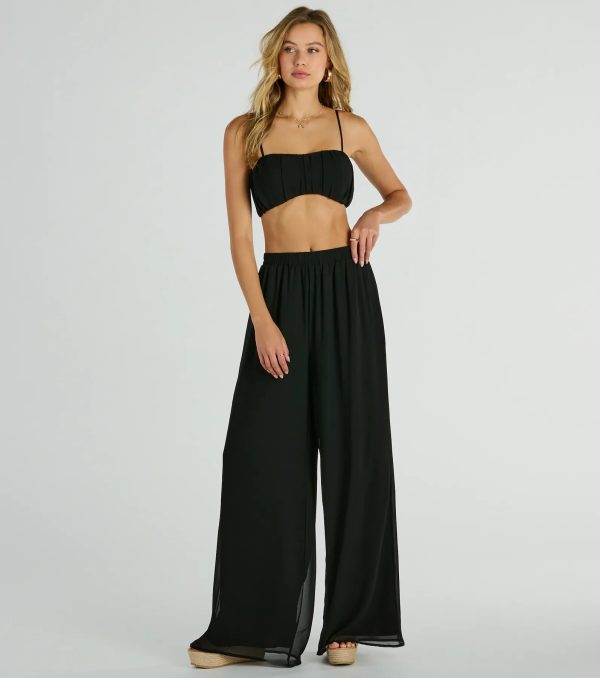 Gorgeous Allure Ruched Chiffon Bra Top - Image 7