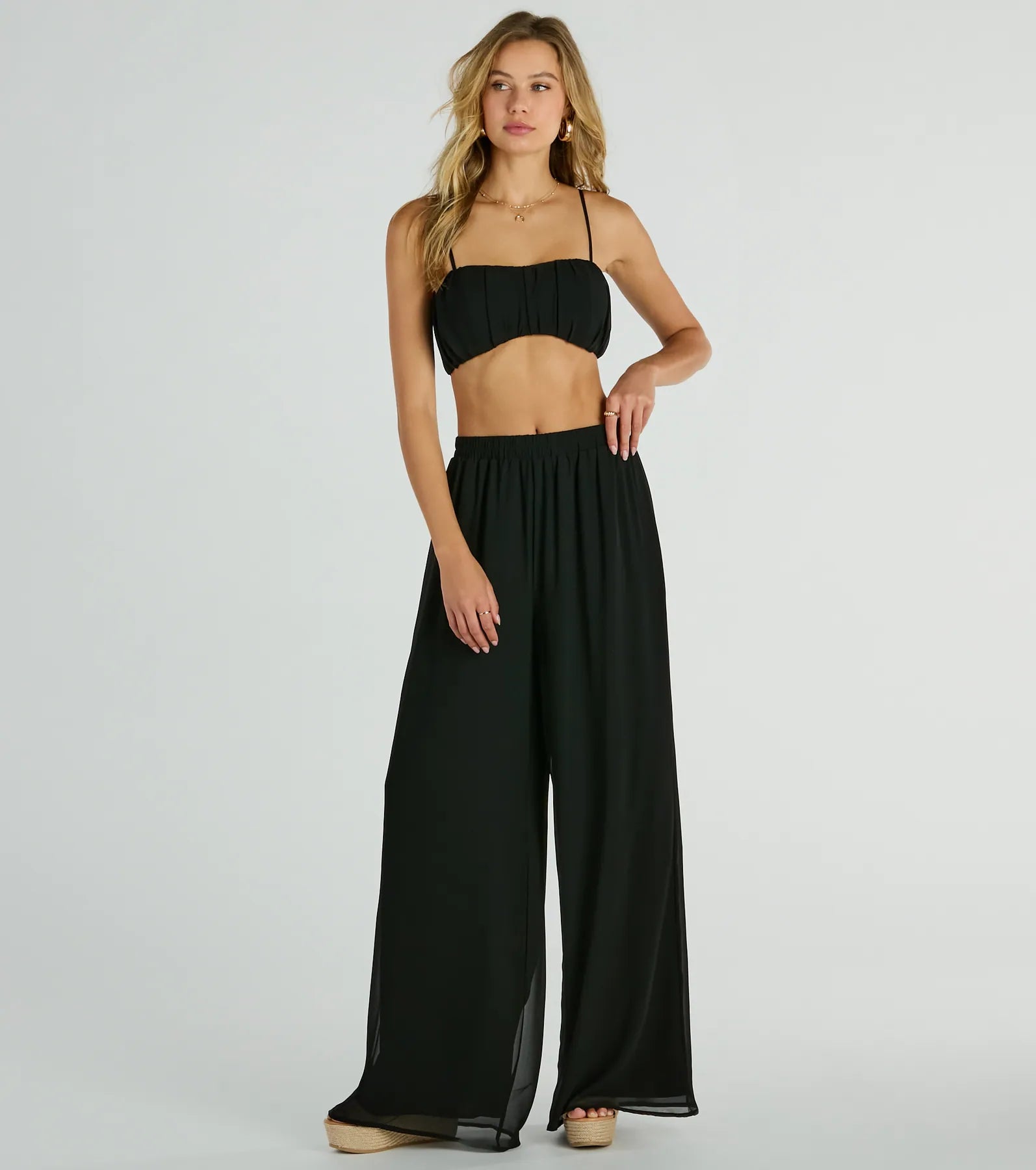Gorgeous Allure Ruched Chiffon Bra Top - Image 7