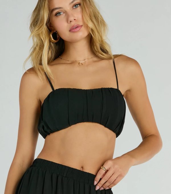 Gorgeous Allure Ruched Chiffon Bra Top - Image 8