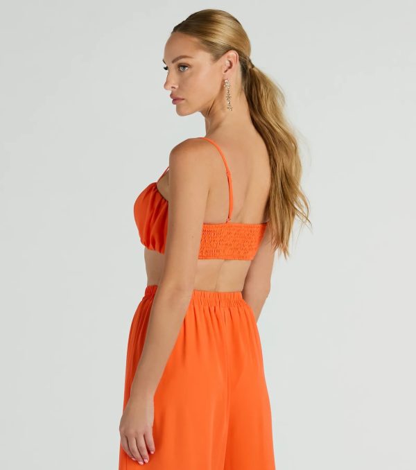 Gorgeous Allure Ruched Chiffon Bra Top - Image 2