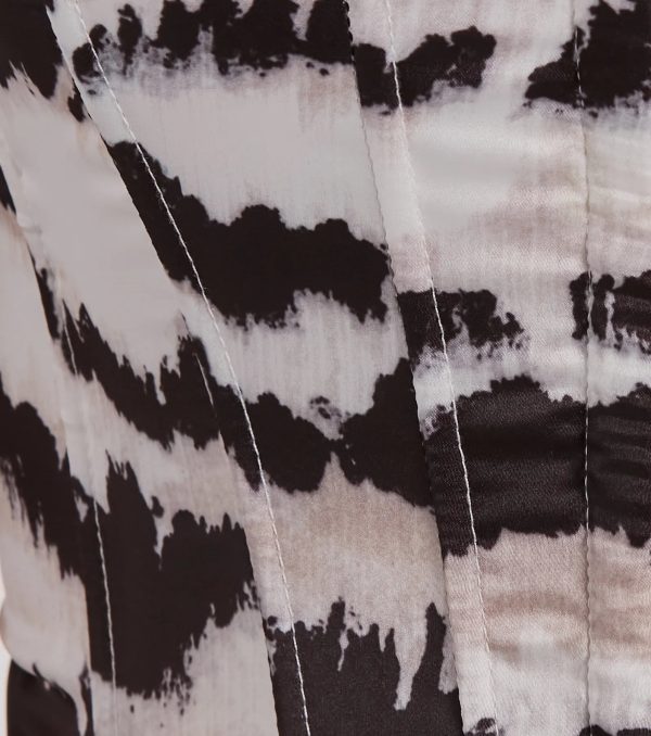 Perfect Evening Strapless Lace-Up Marble Corset Top - Image 3