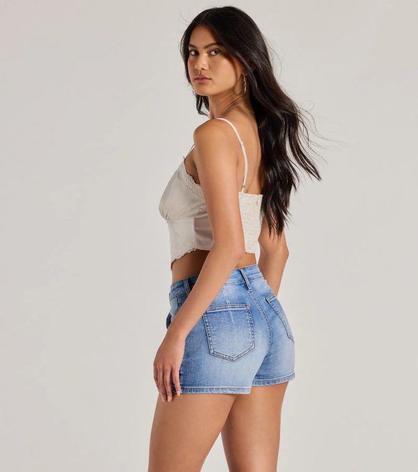 Romance In The Air Lace Trim Satin Cami Crop Top - Image 6