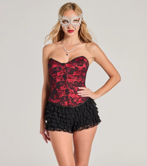 Queen Of Midnight Lace Corset Top - Image 5