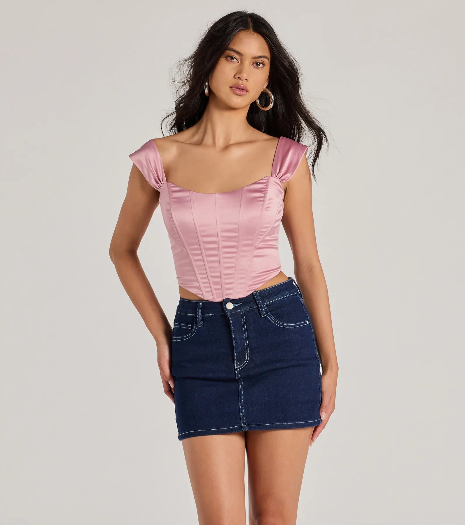Renaissance Spell Lace-Up Satin Corset - Image 9