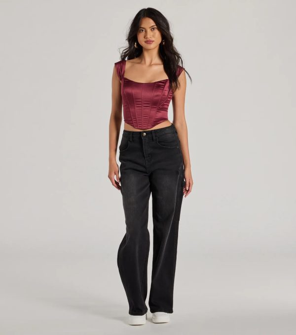 Renaissance Spell Lace-Up Satin Corset - Image 19