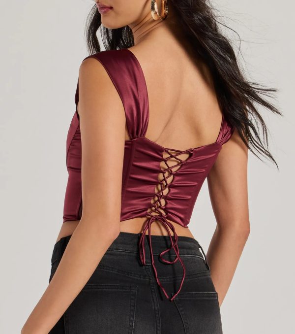 Renaissance Spell Lace-Up Satin Corset - Image 20