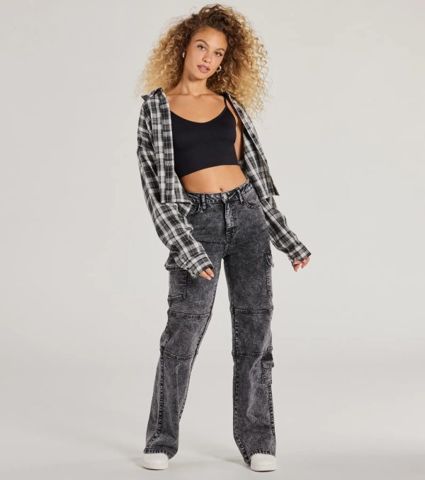 Casual Style Button-Down Plaid Flannel Top - Image 3