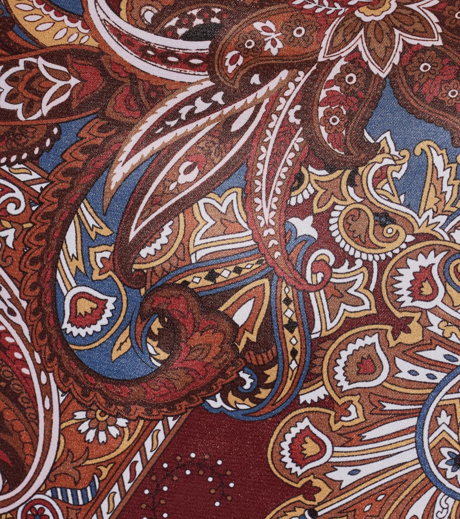 Sangria Sunset Strapless Paisley Satin Crop Top - Image 13