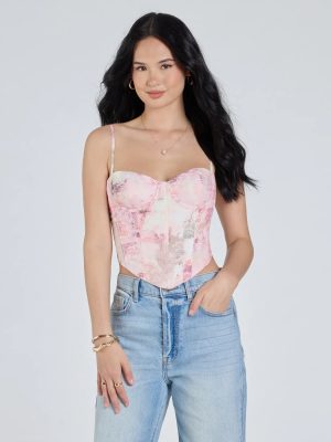One Of A Kind Multi-Print Corset Top