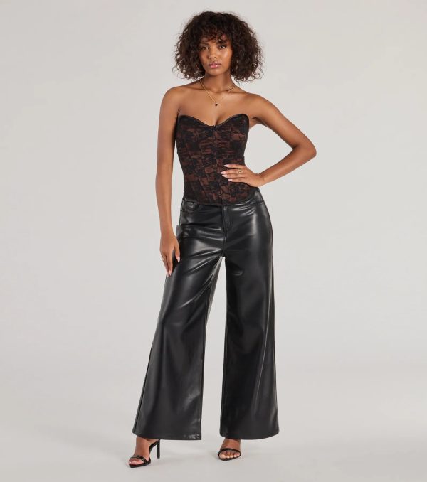 Queen Of Midnight Lace Corset Top - Image 3