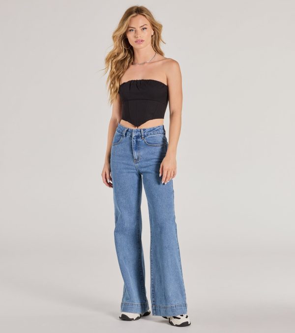 Corset With The Program Strapless Crop Top - Image 3