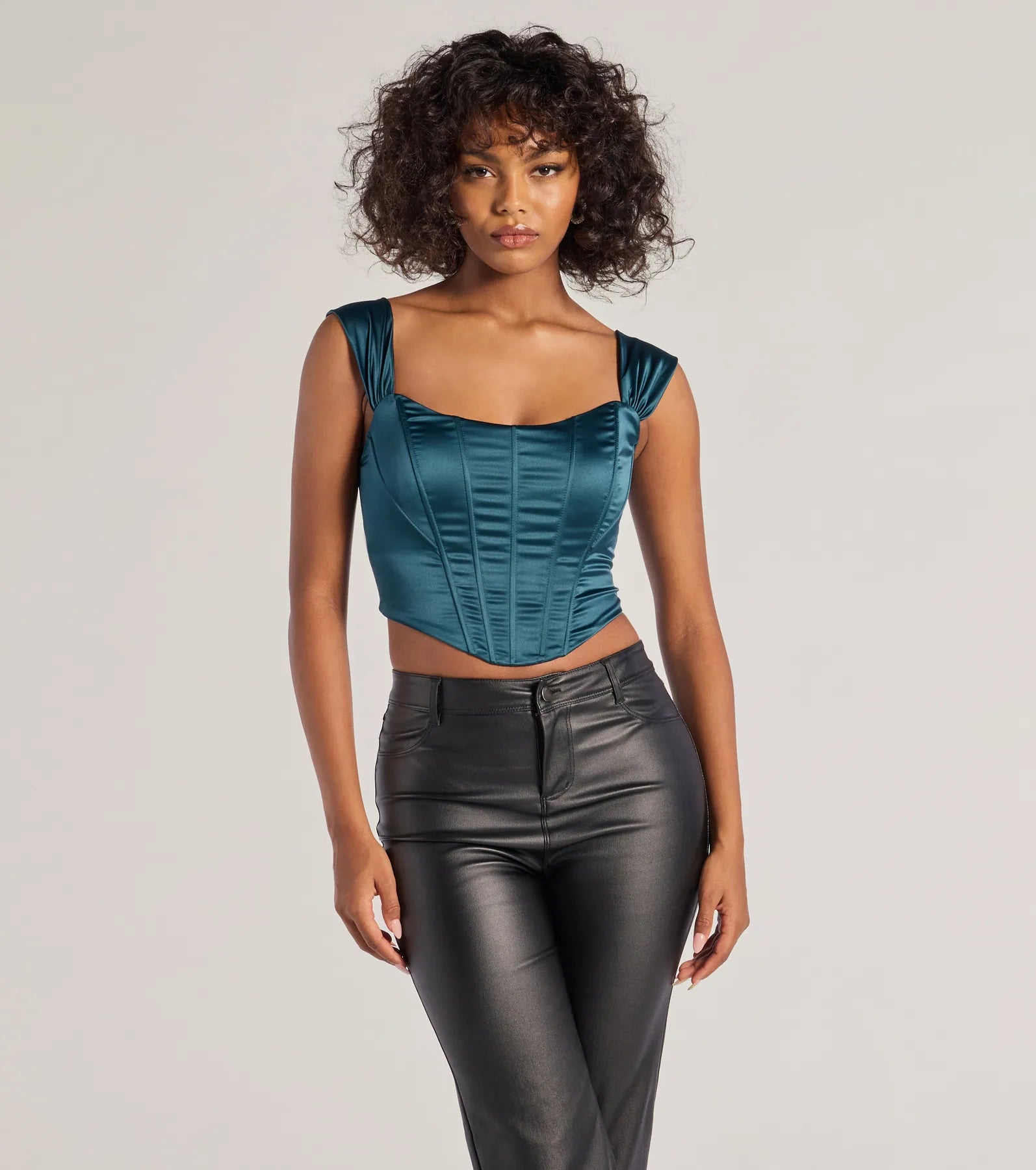 Renaissance Spell Lace-Up Satin Corset - Image 5