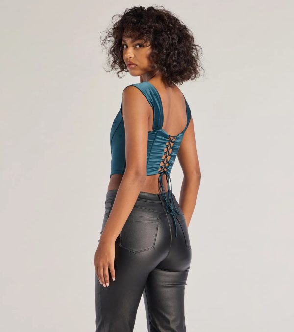 Renaissance Spell Lace-Up Satin Corset - Image 6