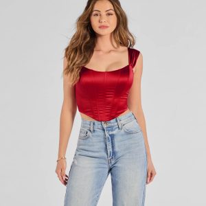 Renaissance Spell Lace-Up Satin Corset