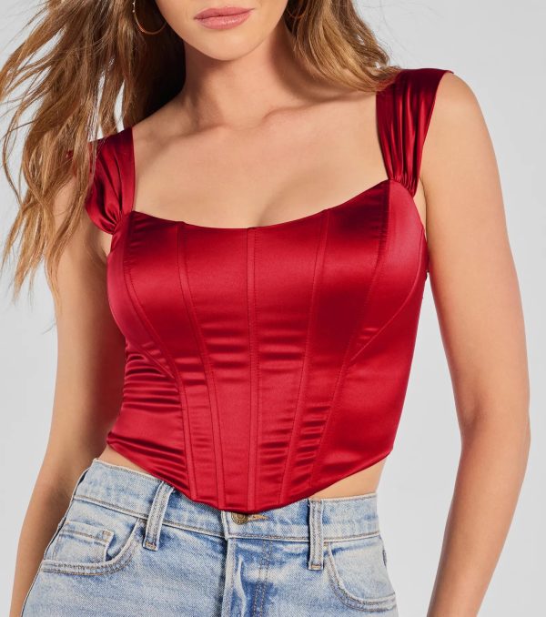 Renaissance Spell Lace-Up Satin Corset - Image 4