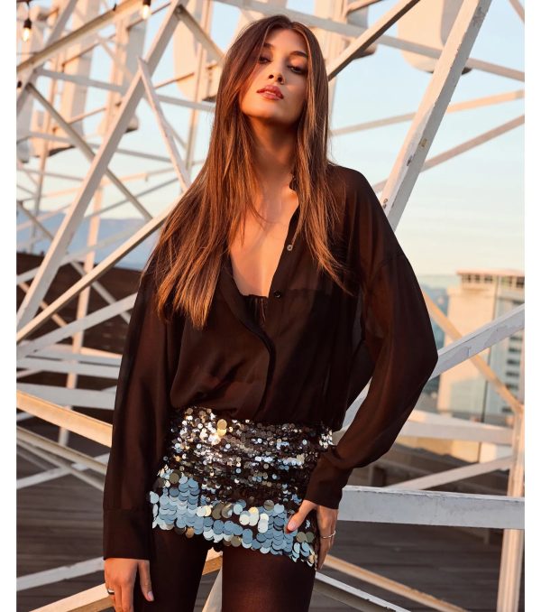 Sheer Ambition Long Sleeve Collared Blouse - Image 9