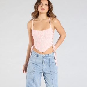 Swoon-Worthy Babe Lace-Up Corset Top
