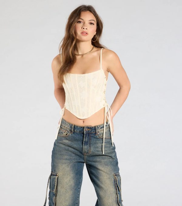 Swoon-Worthy Babe Lace-Up Corset Top - Image 5