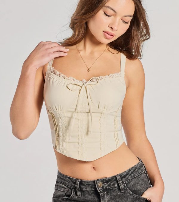 Delicately Femme Lace Trim Corset Top - Image 8