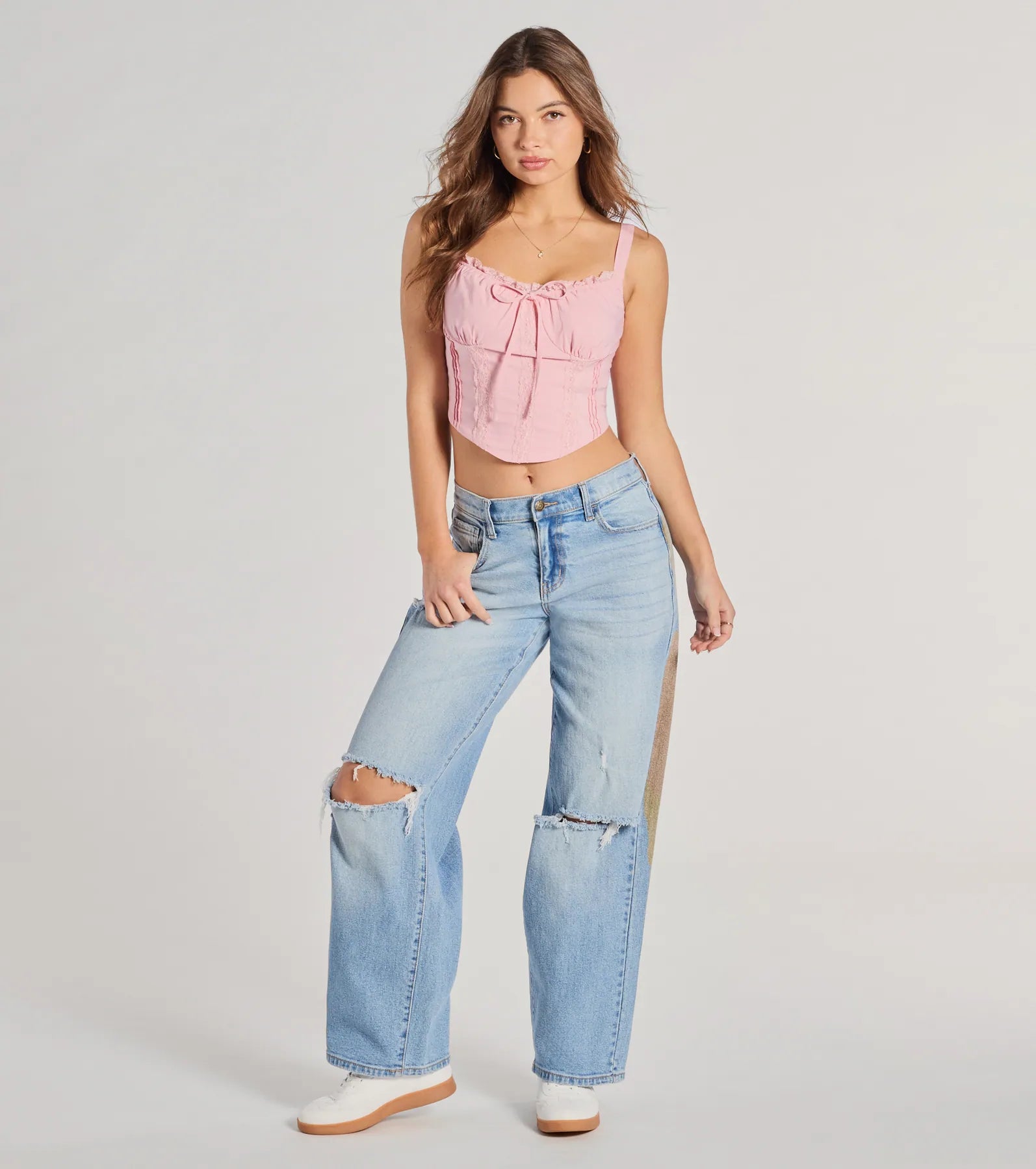 Delicately Femme Lace Trim Corset Top - Image 3