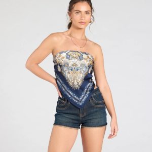 Sun Soaked Cutie Satin Scarf Top