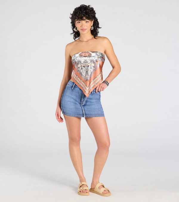 Sun Soaked Cutie Satin Scarf Top - Image 7
