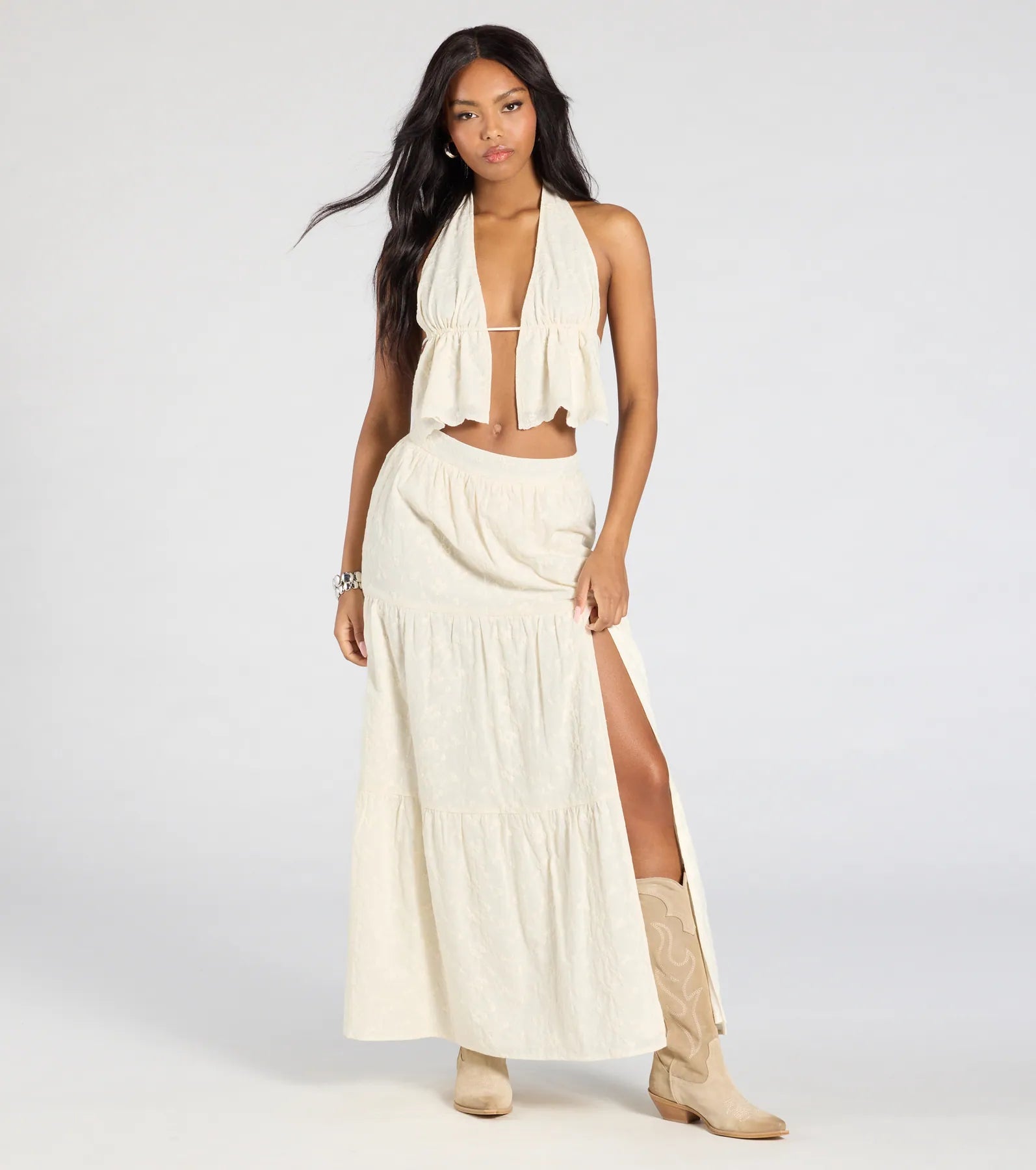 Constant Stunner Open Back Halter Crop Top - Image 3
