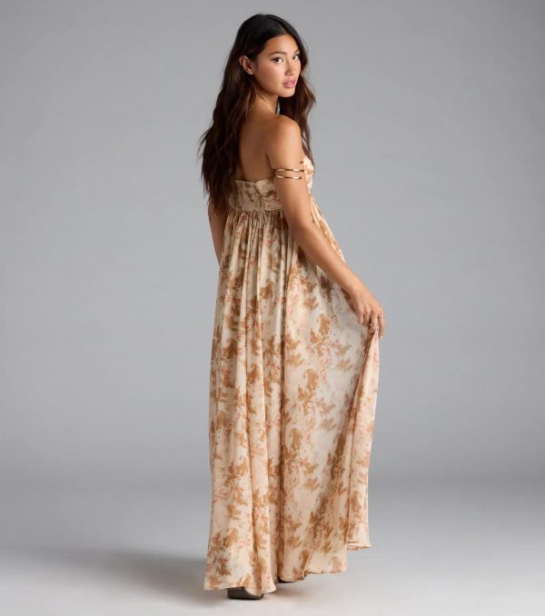 Wanderlust Calling Strapless Abstract Flowy Tunic Top - Image 3