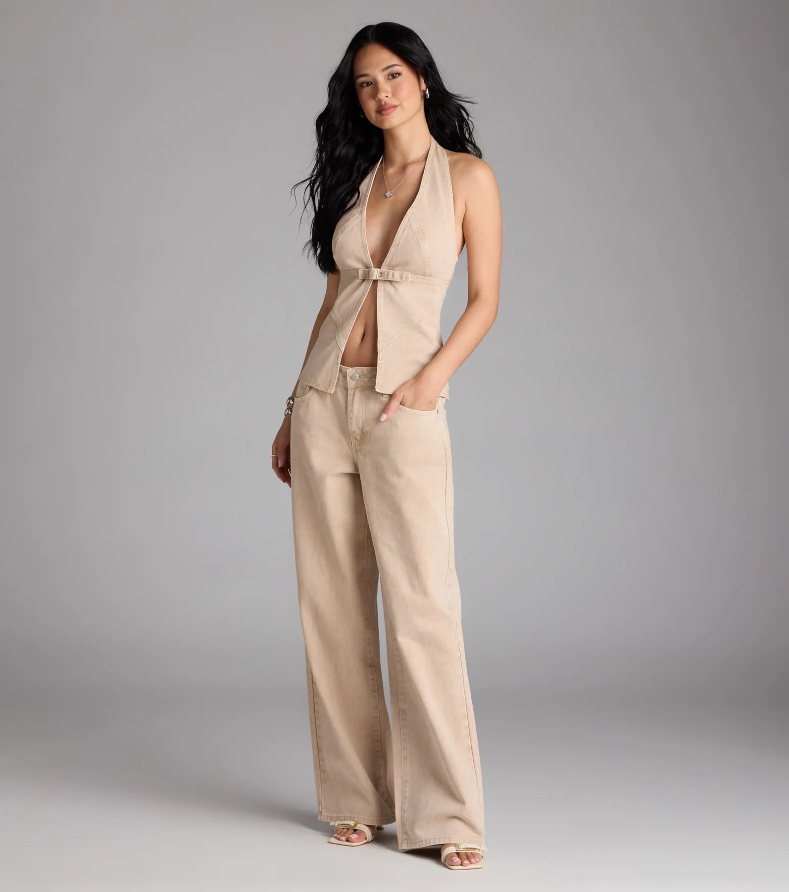 Fresh Vibes Denim Halter Top - Image 5
