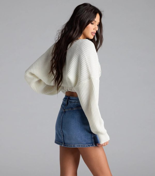 Sweet And Cozy Oversized Knit Sweater Bolero - Image 34