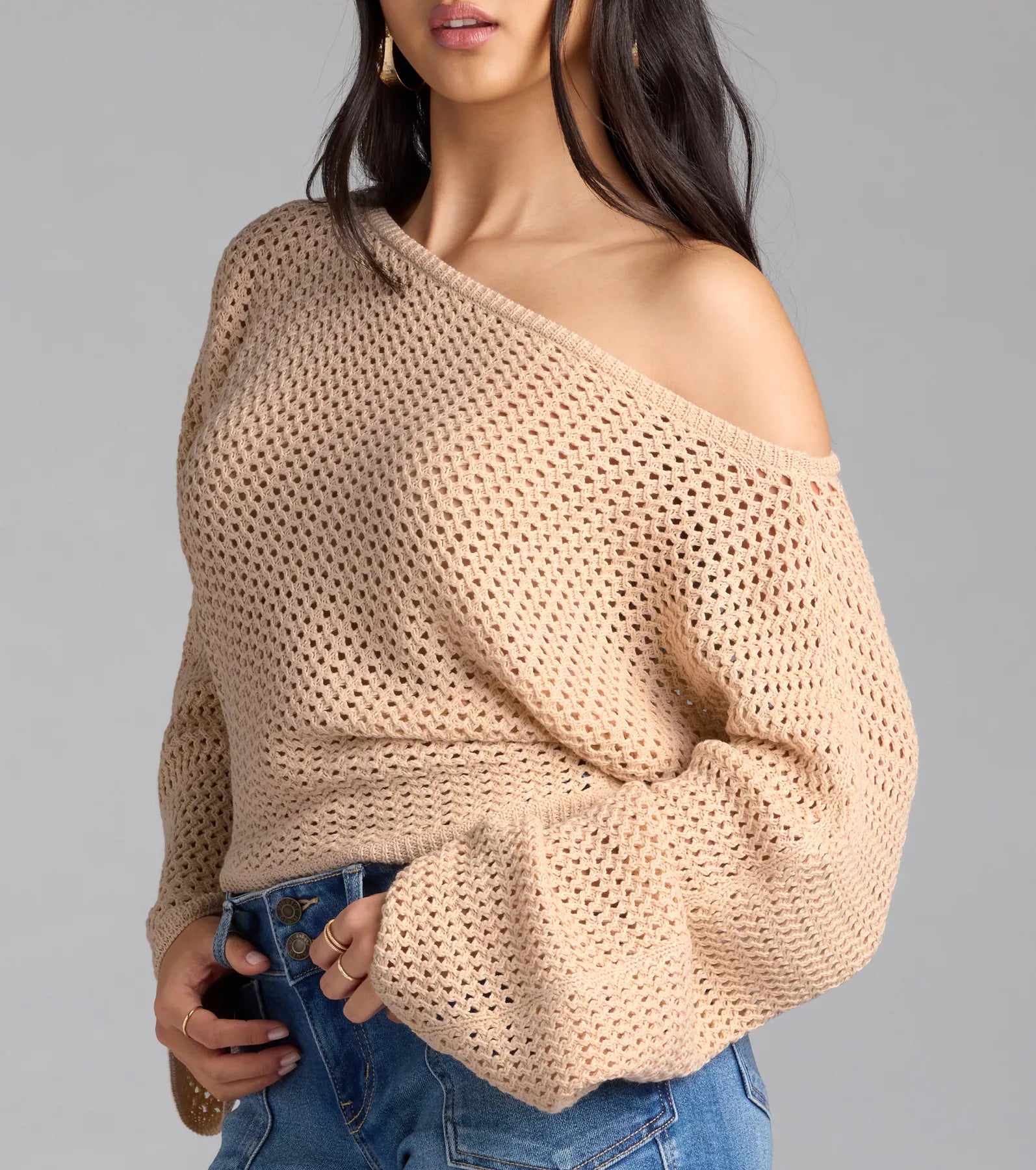 Cute In Crochet Long Sleeve Sweater - Image 4