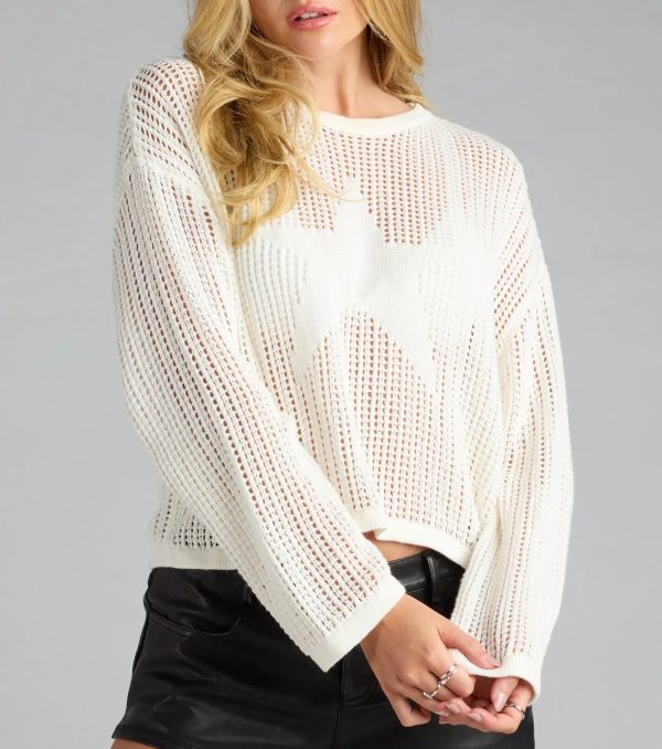 Star Of The Show Crochet Sweater - Image 4
